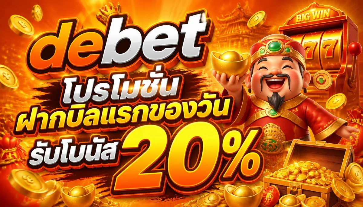 debet โปรโมชั่น ฝากบิลแรกของวัน รับโบนัส 20%
