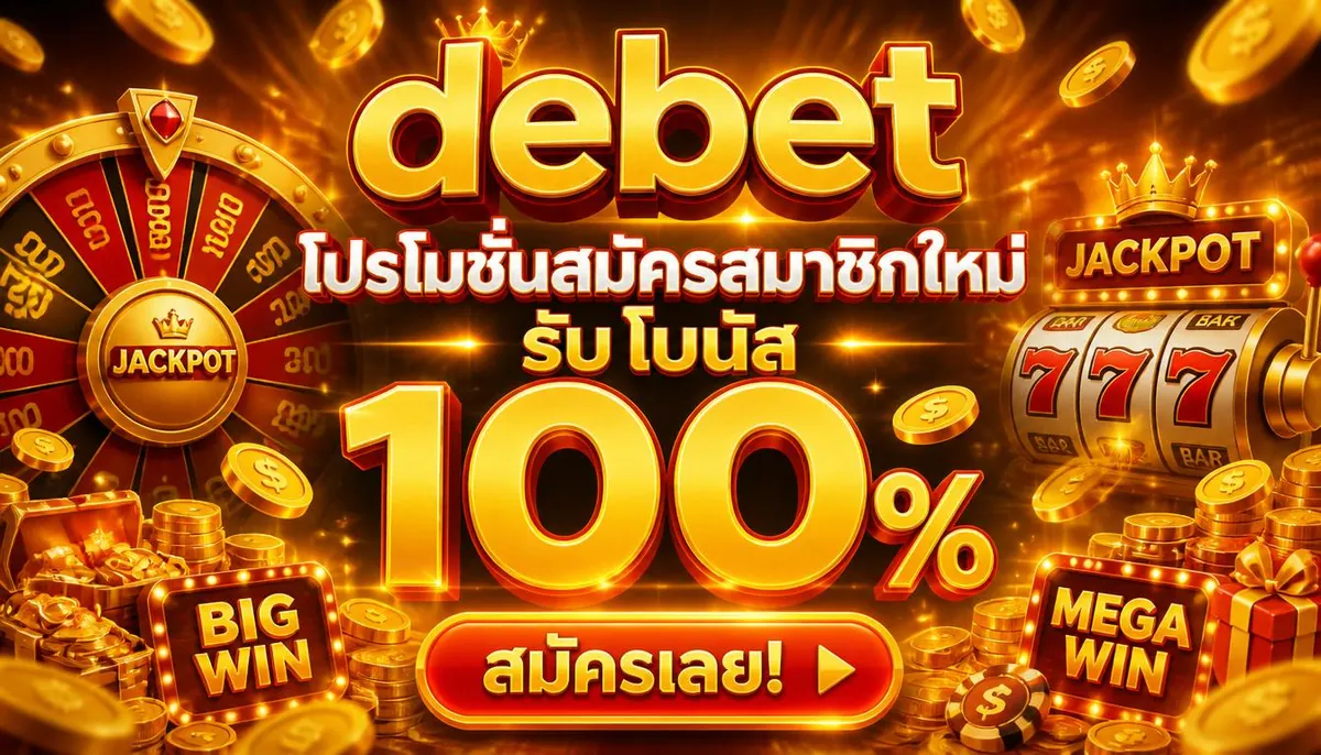 debet โปรโมชั่นสมัครสมาชิกใหม่ รับโบนัส 100%